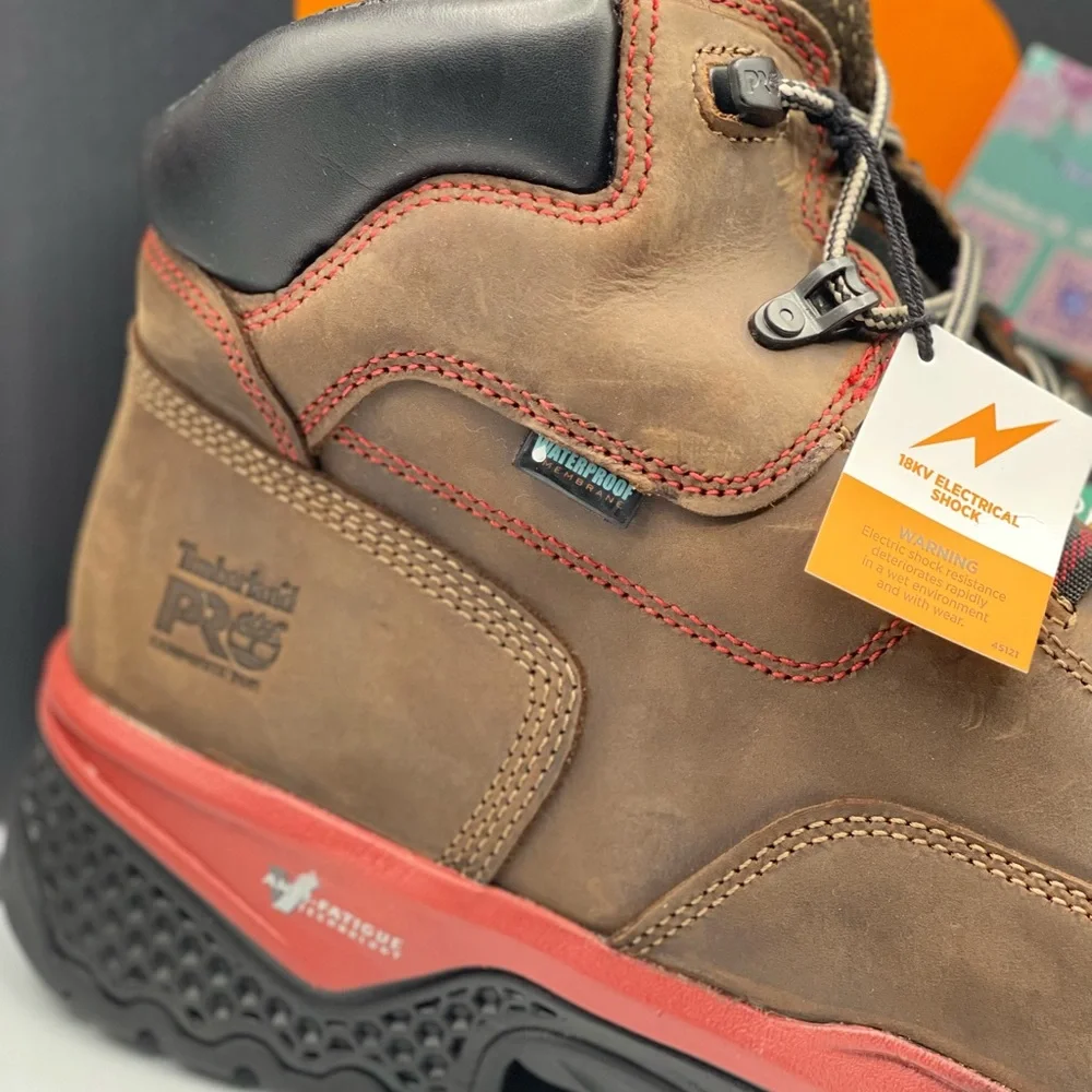 TIMBERLAND PRO 6” BOSSHOG COMPOSITE SAFETY TOE WATERPROOF LEATHER BOOT‎